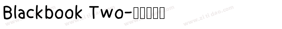 Blackbook Two字体转换